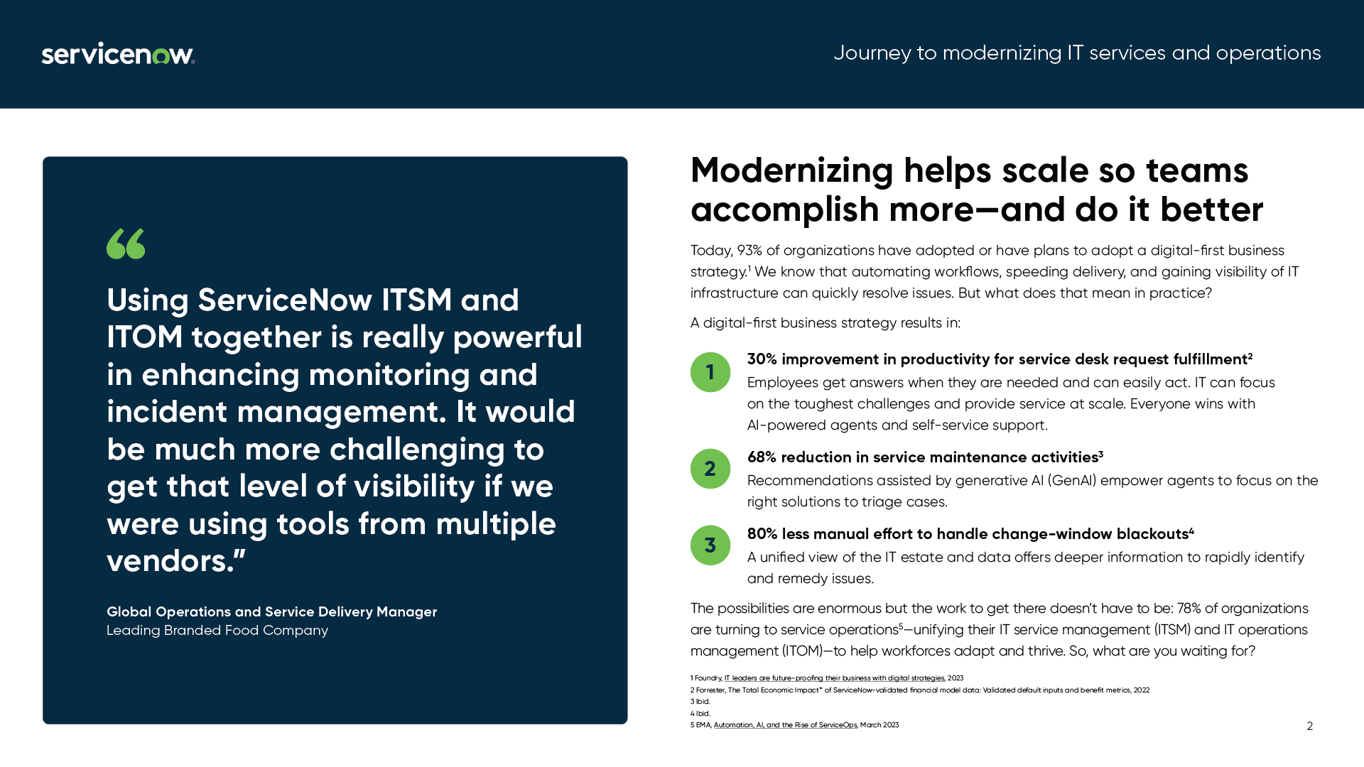 Journey to modernizing IT services and operations