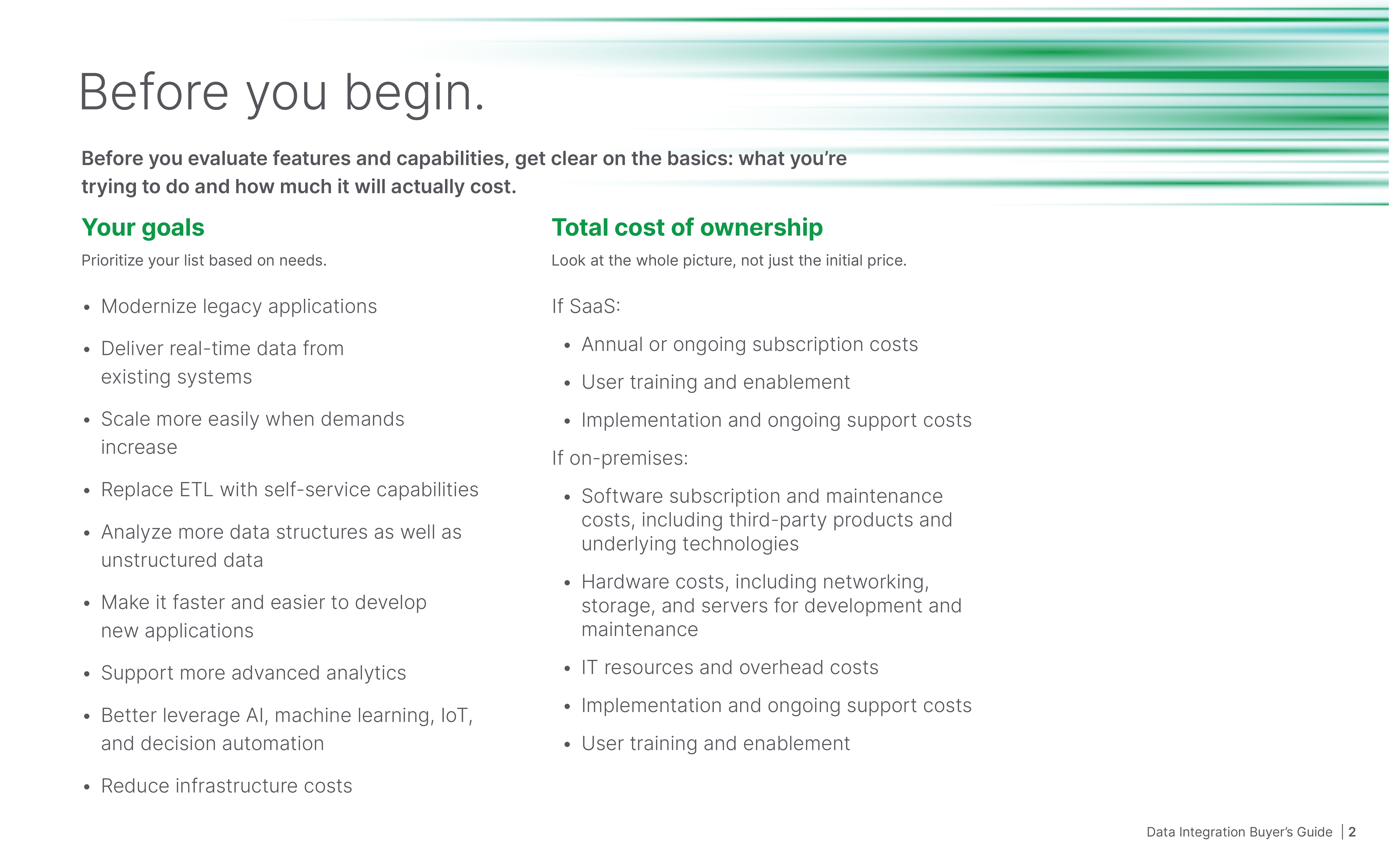 Data Integration Buyer's Guide: What to Look For in a Data Integration Solution