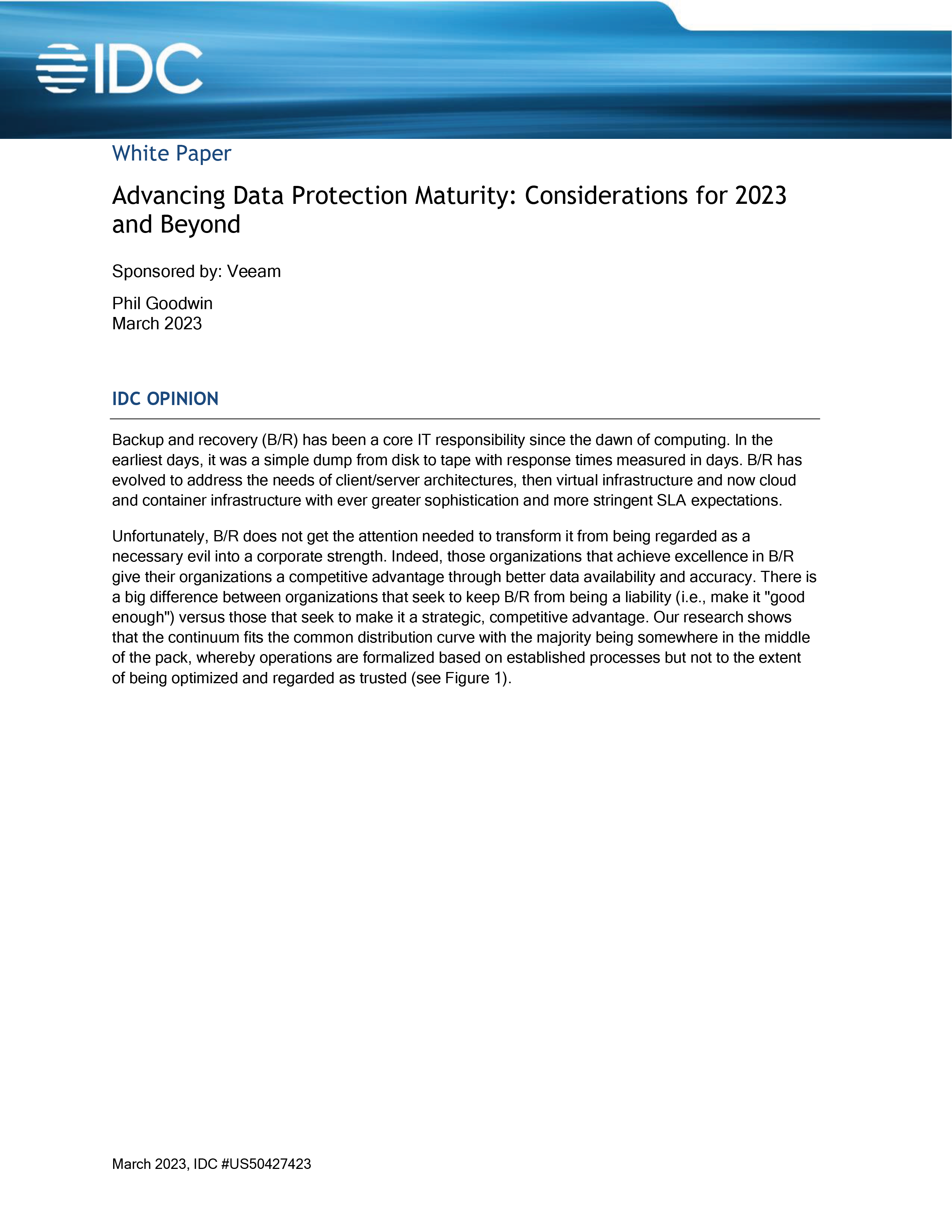 Advancing Data Protection Maturity